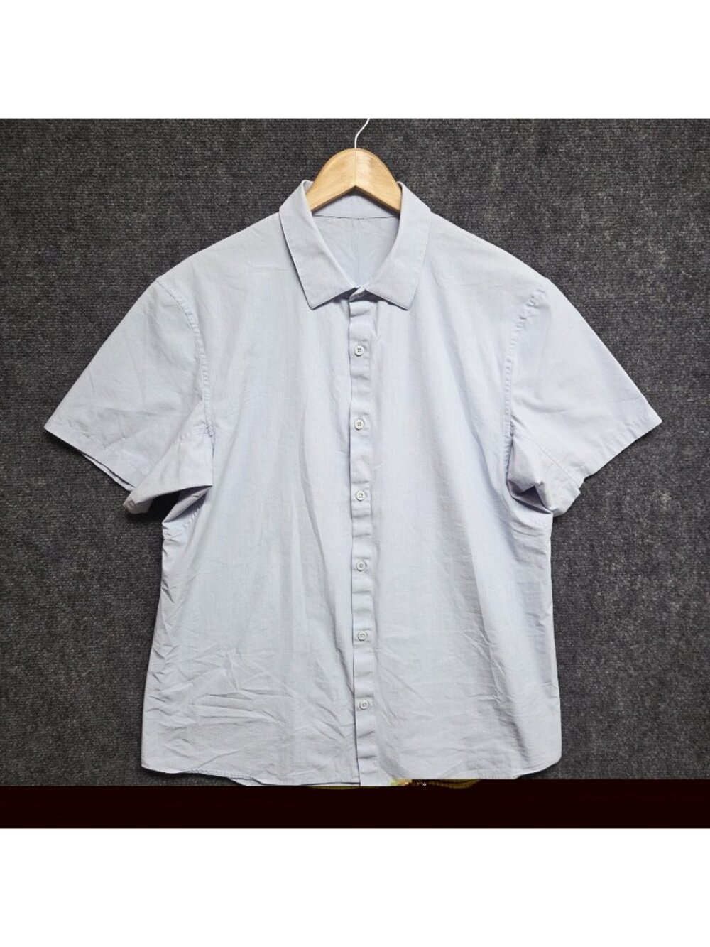 Lululemon Shirt Mens XL Blue Lightweight Camp Collar Button Up Casual Distressed